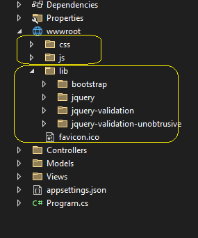 کاربرد پوشه wwwroot در asp.net core