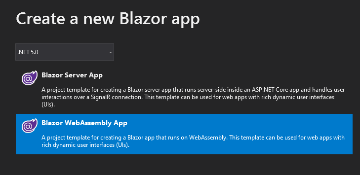 diffrence between blazor server side and blazor web assembly