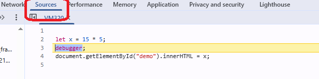 دیباگ کردن جاوااسکریپت با debugger
