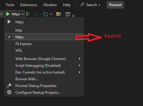 اجرای پروژه روی هاست Kestrel